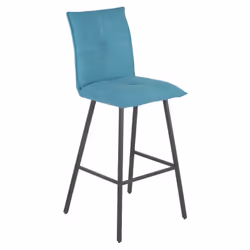 LAGOS - Lot de 4 Tabourets Bleus Hauteur H76cm