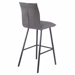 Altobuy - lagos - Lot de 4 Tabourets Gris Anthracite Hauteur H65cm - Vue supplémentaire 4