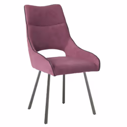 Amado - Lot de 4 Chaises Tissu Coloris Violet - Violet