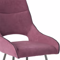 Amado - Lot de 4 Chaises Tissu Coloris Violet - Violet