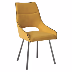 Amado - Lot de 6 Chaises Tissu Coloris Jaune - Jaune