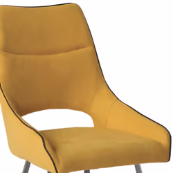 Amado - Lot de 6 Chaises Tissu Coloris Jaune - Jaune