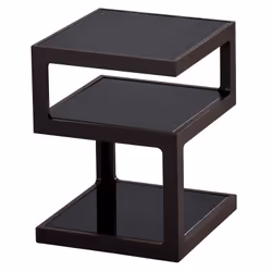 Altobuy 3663738804493, Table de chevet, Noir, Panneaux MDF, 400 mm, 400 mm, 520 mm
