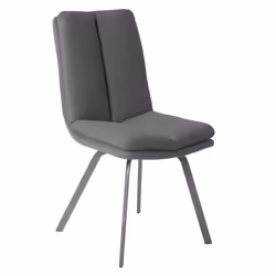 Callam - Lot de 2 Chaises Grises avec Sur-Coussin - Gris