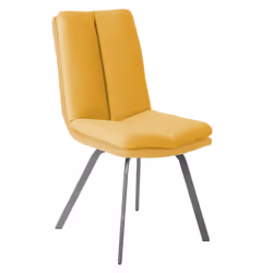 Callam - Lot de 2 Chaises Jaunes avec Sur-Coussin - Jaune