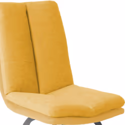 Callam - Lot de 2 Chaises Jaunes avec Sur-Coussin - Jaune