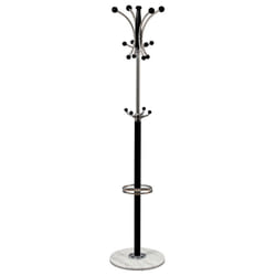 Colombe - Portemanteau Bois Massif Noir et Chrome - Noir