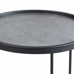 Altobuy 3663738805230 Table à café, latérale et de salon Table basse Forme arrondie