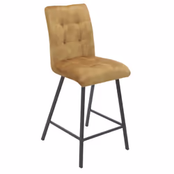 Altobuy - john - Lot de 2 Tabourets de Bar Capitonnés Jaune
