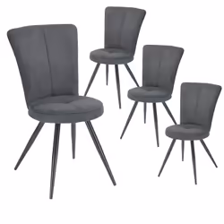 Altobuy 3663738805940, Polyester, Gris, Métal, Bois, Intérieure, Paril