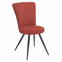 Paril - Lot de 4 Chaises Matelassées Rouges - Rouge