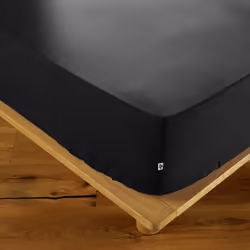 SAMIA - Drap Housse 140x190cm Coton Coloris Truffe