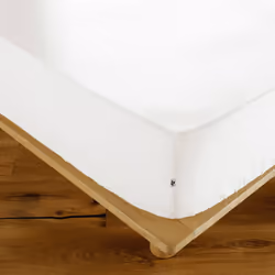 SAMIA - Drap Housse 140x190cm Coton Coloris Coco