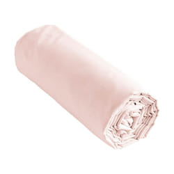 SAMIA - Drap Housse 200x200cm Coton Coloris Barbe à papa