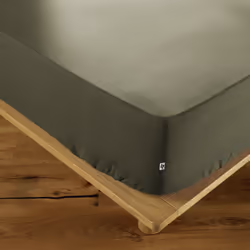 SAMIA - Drap Housse 180x200cm Coton Coloris Romarin