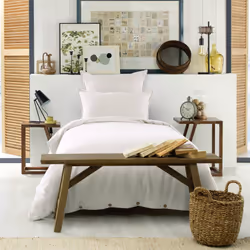 Hedda - Taie d'Oreiller 50x70cm Flanelle de Coton Coloris Neige - Blanc