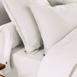 Hedda - Taie d'Oreiller 50x70cm Flanelle de Coton Coloris Neige - Blanc