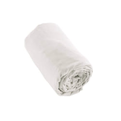 HEDDA - Drap Housse 90x190cm Flanelle de Coton Coloris Neige