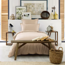 Altobuy - hedda - Housse de Couette 140x200cm Flanelle de Coton Coloris Sable - Greige