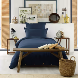 Altobuy - hedda - Housse de Couette 140x200cm Flanelle de Coton Coloris Nuit