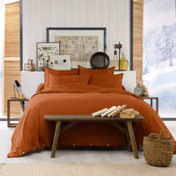 Altobuy 3663738809719 housse de couette Marron Coton 200 x 200 cm