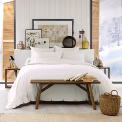 Altobuy - hedda - Housse de Couette 240x220cm Flanelle de Coton Coloris Neige - Blanc