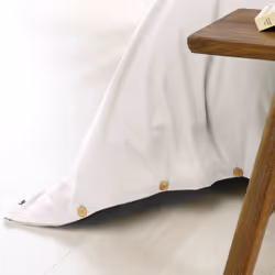Altobuy - hedda - Housse de Couette 240x220cm Flanelle de Coton Coloris Neige - Blanc - Vue supplémentaire 4