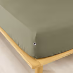 Altobuy - hedda - Drap Housse 140x190cm Flanelle de Coton Coloris Romarin - Vert