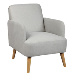 Altobuy - teodore - Fauteuil Rembourré Tissu Gris Clair - Gris