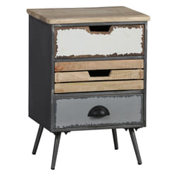 Altobuy 3663738821797 Table de nuit et table de chevet 3 tiroir(s) Gris