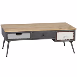 Altobuy 3663738821827, Table basse, Forme rectangulaire, Gris