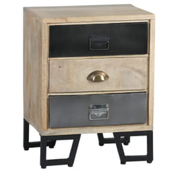 Altobuy 3663738821865 Table de nuit et table de chevet 3 tiroir(s) Marron