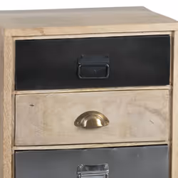 Altobuy 3663738821865 Table de nuit et table de chevet 3 tiroir(s) Marron