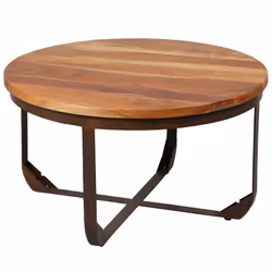 Altobuy 3663738823029, Table basse, Forme arrondie, Marron