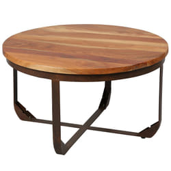 Altobuy 3663738823029 Table à café, latérale et de salon Table basse Forme arrondie