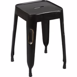 Tabouret Noir Tolga. Avec son design industriel très vintage, ce tabouret avec poignée intégrée sera parfait dans un salon ou ...