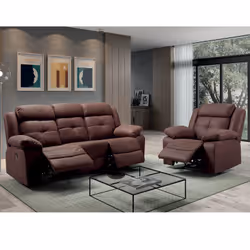 Altobuy - fabares - Fauteuil Relax Manuel Chocolat - Marron foncé