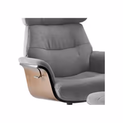 Altobuy - obanos - Fauteuil Inclinable + Repose-Pieds Gris - Gris