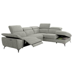 Toledo - Canapé d'Angle Droit 1 Relax Electrique Gris Clair - Gris