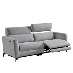 Altobuy - mumbai - Canapé Relax Electrique 3 Places Gris Foncé - Gris