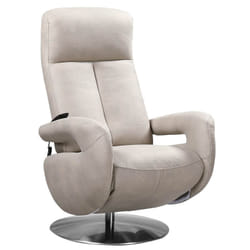 Altobuy - rosario - Fauteuil Relax Electrique Cuir Gris Clair - Gris