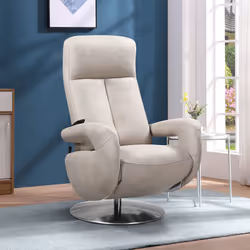 Altobuy - rosario - Fauteuil Relax Electrique Tissu Beige - Gris