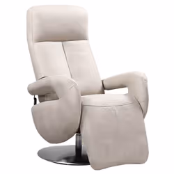 Altobuy - rosario - Fauteuil Relax Electrique Tissu Beige - Gris