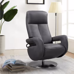 Altobuy - rosario - Fauteuil Relax Electrique Tissu Gris Foncé - Gris