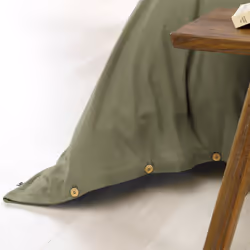 Altobuy - hedda - Housse de Couette 200x200cm Flanelle de Coton Coloris Romarin - Vue supplémentaire 4