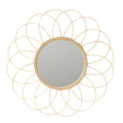Miroir Rotin Rosace Ø56 cm