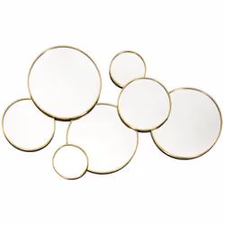 Miroir Rond Doré Décoratif
