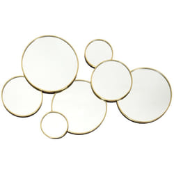 Miroir Rond Doré Décoratif