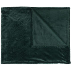 Altobuy - Plaid Flanelle Vert Sapin 120x150cm, Effet Embossé Ultra Doux, Lavable en Machine