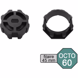 Kit adaptateur pour tube octogonal Ø 60 mm Pour moteur filaire Ø 45 mm Garantie : 2 ans Quantité : 1 Ce kit d'adaptateurs com ...